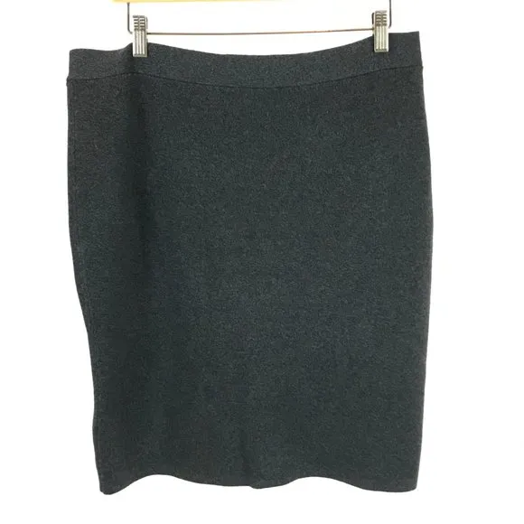 Womens Size Large Eileen Fisher Pencil in Sleek Tencel Merino Interlock Skirt