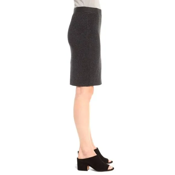 Womens Size Large Eileen Fisher Pencil in Sleek Tencel Merino Interlock Skirt