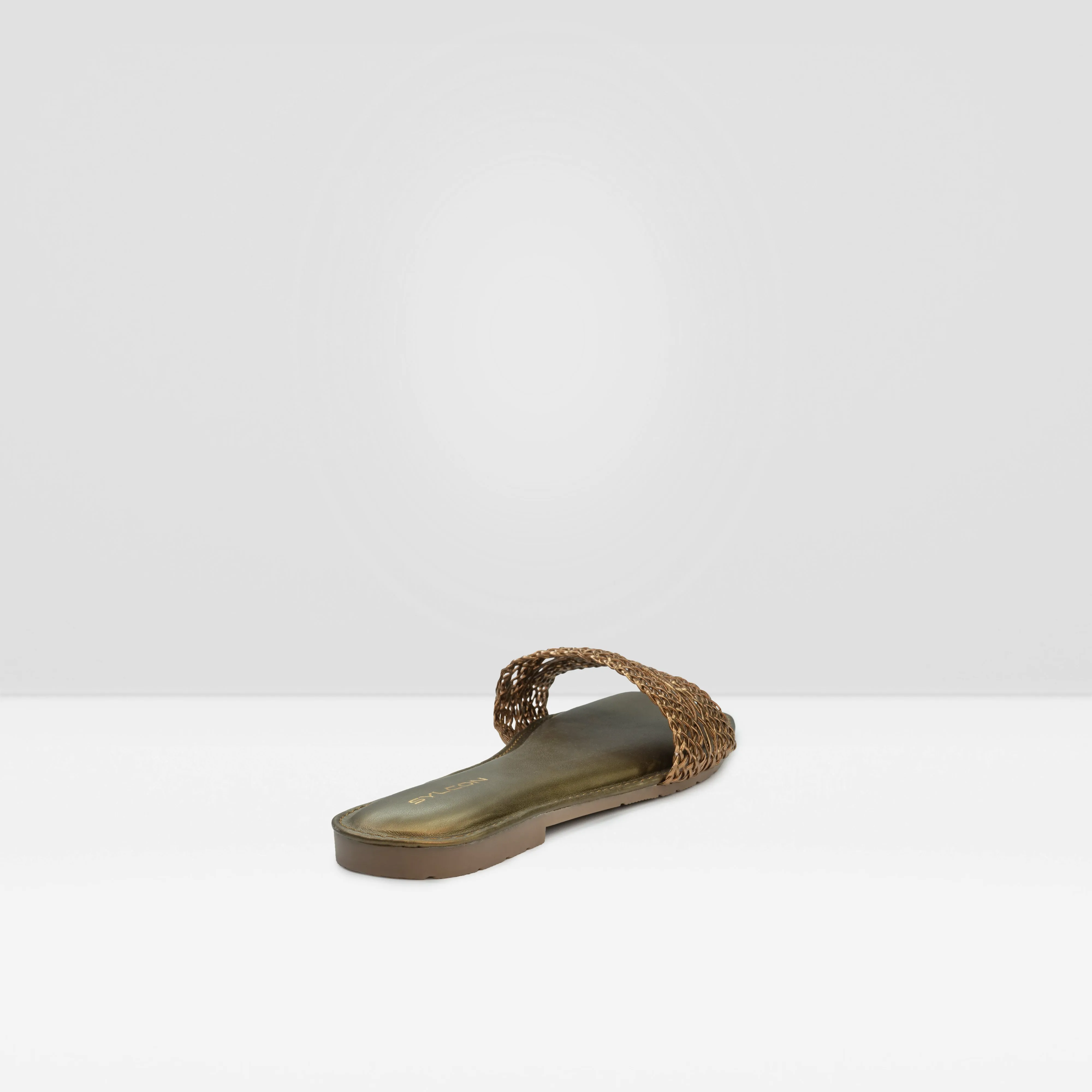WOVEN ANTIQUE PATTERN FLAT SANDALS