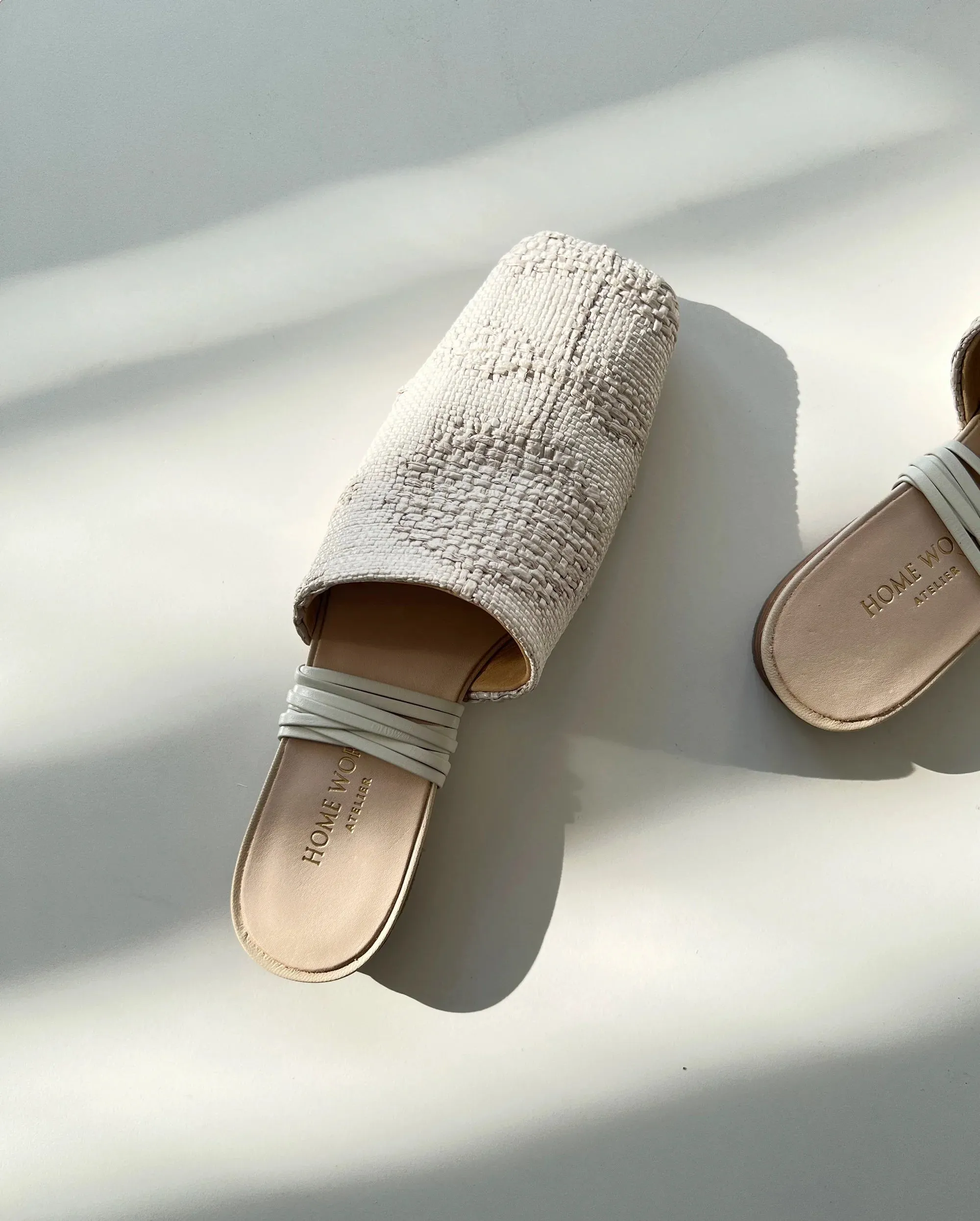 Woven Square-Toe Mules