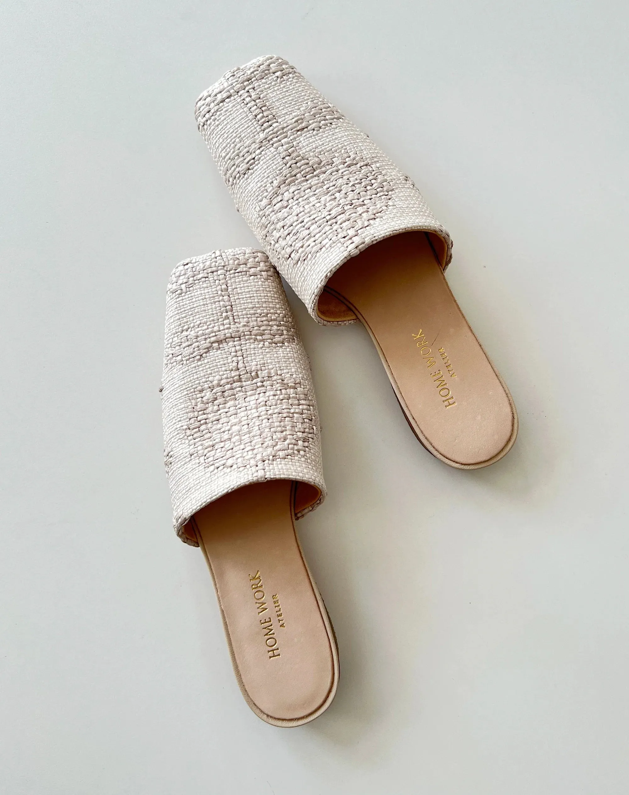 Woven Square-Toe Mules