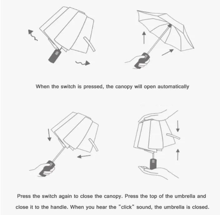 Xiaomi Urevo/90 Fun Automatic Reverse Folding Umbrella With Night Led Light