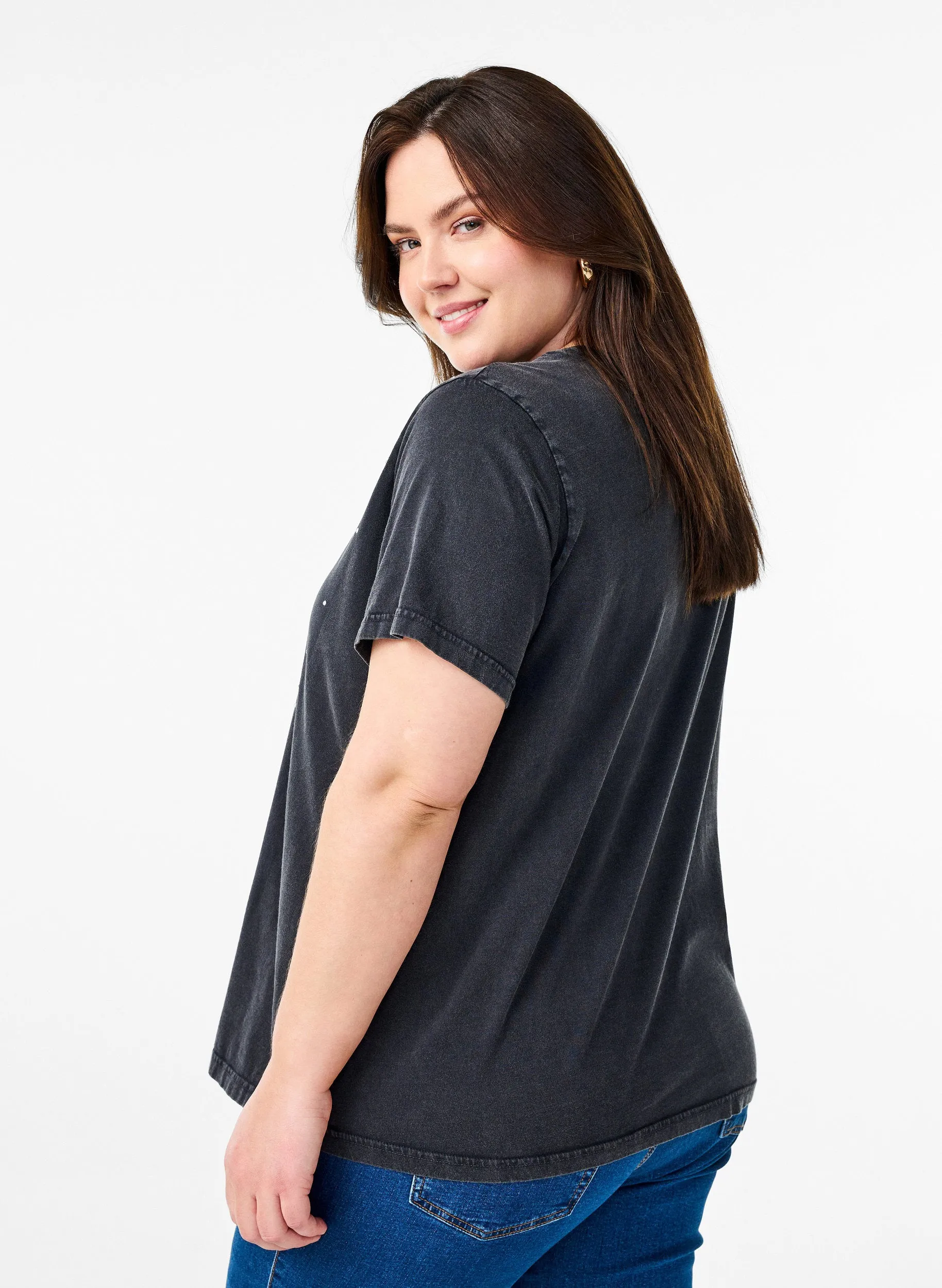 Zizzi Vave T-Shirt in Black